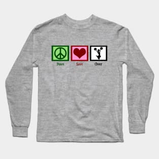 Peace Love Cheerleading Long Sleeve T-Shirt